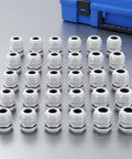 30 Cable Gland Connectors Kit Must Have With Plastic Fixing Sealing Sleeves White Includes 20 PG7 And 10 PG9 Adjustable Sealing Sleeves