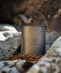 Ultra Lightweight 900ml Titanium Camping Pot And Mug With Lid And Mesh Bag Drink Directly From One Pot 134g Ultralight