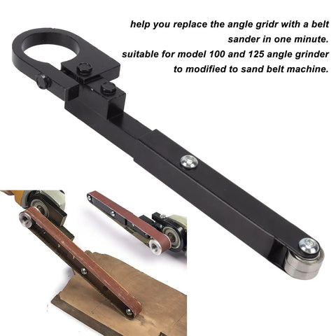 Heavy Duty Angle Grinder To Belt Sander Adapter Conversion Kit For 100Mm 125Mm Grinders showing main shaft and drive plate components.