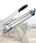 Workhorse Heavy Duty Lever Action Grease Gun With Three Way Loading 8000 PSI 900cc Capacity on construction vehicle background