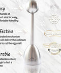 Egg Topper Opener Tool With Vibration Cut For Soft Boiled Eggs, durable stainless steel, easy ball handle, kitchen gadget