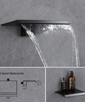Durable Bathtub Faucet Trim Kit with waterfall spout design, showcasing brushed nickel finish and dimensions shown.