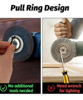 Dead On Tough 2Pcs Angle Grinder Flange Locking Nuts 5/8 Inch 11 Thread quick swap with pull ring for tool-free use.