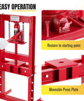 6 Ton Hydraulic Shop Press With H Frame For Auto Bending And Stamping Adjustable Benchtop And Floor Press Plates Built To Last Red