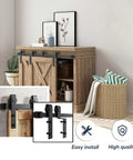 Kick Back And Watch These Doors Glide Like Butter With Our Solid 4 Ft Black Sliding Door Hardware Kit Featuring J Shape Rail And Heavy Duty Nylon Rollers For Zero Hassle Barn Door Projects, showing installation and design.