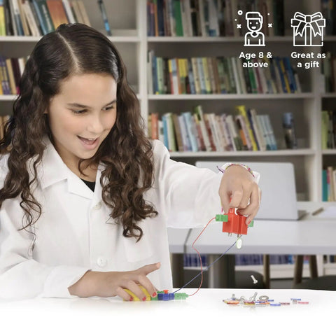 Girl using Electricity And Magnetism Science Kit For Kids Ages 8 And Up With 62 Safe Experiments Hands On Totally Cool Electrical