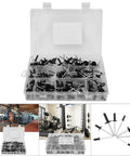 200 Piece Black Blind Rivet Kit High Strength Round Head Assortment in clear storage box