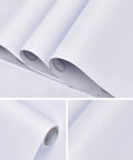 Peel And Stick White Wallpaper Self Adhesive Removable Thick Waterproof For Kitchen Countertops Cabinets Wardrobes 23.6In X 16.4Ft