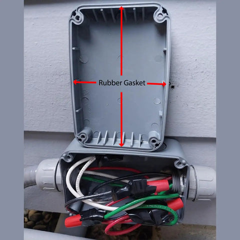 IP66 Waterproof Junction Box Weatherproof Electrical Enclosure For Outdoor Lighting And Wiring, 4.9 X 3.3 X 2.3 Inch, PVC And ABS Project Box Fits 20mm Cable Glands, Dustproof, Rugged, Corrosion Resistant, Grey 100 Pack open with rubber gasket and wired cables