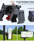 Rotatable Universal Golf Cart Phone Holder That Is Big Phones Friendly Fits Thick Cases Easy Mount For IPhone Samsung Pixel