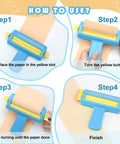 Instruction steps for using Wave Shaper Paper Crimper For Crafts AngleKai Craft Crimper Tool For DIY Cards Scrapbooking And Party Decor.