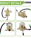 Must Have Fuel Pump And Filter Tune Up Kit For Onan Cummins 4000 4KW Microlite MicroQuiet Generators, shown front and side views