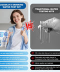 Comparison of No Sweat 21-In-1 Home Water Test Kit With 145 Strips And Four Bacteria Checks and traditional water testing kits.