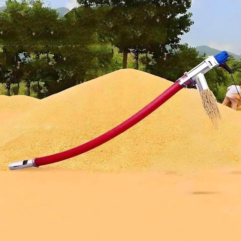 Heavy Duty 1500W Grain Auger Workhorse With Portable Suction System And Industrial Screw Conveyor cleaning grain pile