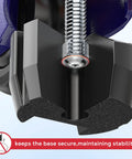 Close-up of Heavy Duty Leveling Casters Set Of 4 With Ratchet Handle For Quick Height Adjustment, showing adjustable leveling pad.