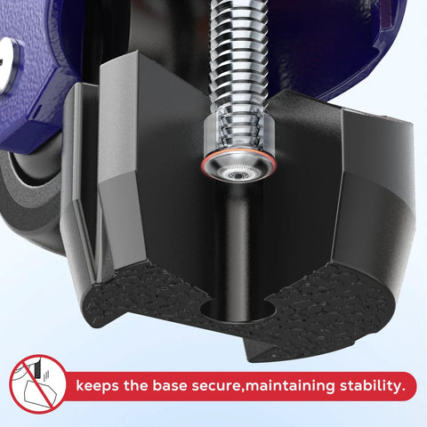 Close-up of Heavy Duty Leveling Casters Set Of 4 With Ratchet Handle For Quick Height Adjustment, showing adjustable leveling pad.