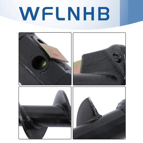 Heavy Duty 6 Inch By 48 Inch Earth Auger Replacement For Column Hole Excavation With 2 Inch Hex Connect detail view