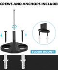 Heavy Duty T Shaped Barn Door Floor Guide 2 Pack Adjustable Bottom Track System For Sliding Doors with screws and anchors
