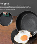 4.7 Inch Mini Nonstick Egg Pan for One Egg Frying Perfect Omelets and Pancakes on the Go with Ergonomic Handle Black