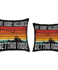 Glider Pilot Throw Pillow For Sailplane Fans Soaring Adventurer Cushion With Aviation Vibe Flight Inspired Home Decor Cozy Decorative Pillow Cover For Gliding Enthusiasts Perfect Gift For Airsport Lovers, showing colorful design and text.