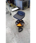 Adjustable Height Swivel Mechanics Seat For 18 To 22 Inches 360 Degree Spin Solid Rubber Seat And Durable Powder Coated Metal Frame