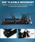 Heavy Duty 1500Lb Hydraulic Motorcycle Lift Jack With Adjustable 4.7 To 14.57 Inches Height Range Non Slip Platform Safety Lock Garage Scissor Jack For Motorcycles ATVs UTVs Dirt Bikes Car Maintenance Tool with 360° swivel casters