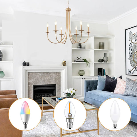Dope Gold Farmhouse Chandelier With Industrial Style 6 Light Pendant Lighting in modern living room setting