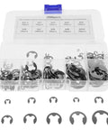 Stainless Steel Retaining Ring Set With 10 Sizes External Snap Ring Kit In Portable Plastic Case For Quick Install And Easy Removal Durable Silver Finish Pro Grade Snap Ring Tool Kit For DIY And Pros. 200pcs M1.5-M10