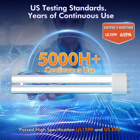 Powerful Outdoor Indoor Bug Zapper bulb, certified 5000H+ continuous use, UL1599 and EPA approved, weatherproof, 20W 5000V