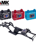 Beefy CNC Aluminum RC Crawler Fuel Cell Receiver With Simulated Fuel Tank Fits SCX10 PRO RR10 Capra Gray, Red, Blue Models Displayed