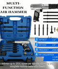 Beast Mode Heavy Duty Air Hammer Kit With 13 Attachments showing hammer and case, 2500 BPM specifications on display