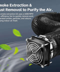 Image of Smoke Exhaust Kit For Laser Engraver And 3D Printer Enclosure With 4500 RPM Fan And Vent Pipe in action.