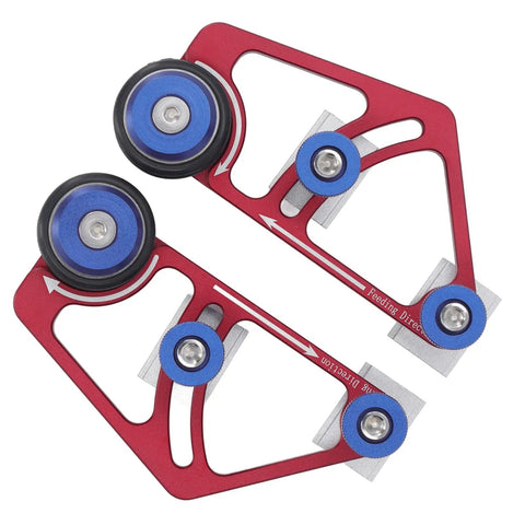 Knock Out Clean Cuts With This Heavy Duty Aluminum Bearing Roller Feeder Jig For Table Saws And Band Saws Featuring Dual Precision Rollers.