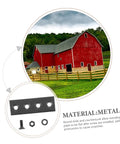 Heavy Duty Sliding Barn Door Hardware Set With Track Connector And Mending Plates In Black Finish Flat Bracket System shown with barn and accessories