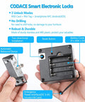 Back view of RFID Cabinet Lock With NFC Technology For Double Door Wooden Cabinets And Drawers, Smart Electronic Slide Latch
