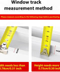 Measurement instructions for Six Pack Sliding Window Lock With Key Aluminum Alloy Adjustable Security Lock Silver Color EZ Install.