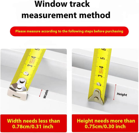 Measurement instructions for Six Pack Sliding Window Lock With Key Aluminum Alloy Adjustable Security Lock Silver Color EZ Install.