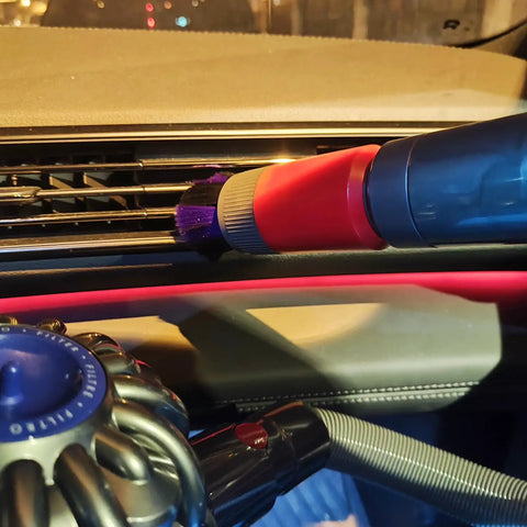 3-In-1 Vacuum Attachment Bundle With 23 Inch Flexible Crevice Tool, 63 Inch Extension Hose And Soft Dusting Brush cleaning car vent