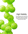 Neon Green Pickleball Balls 3 Pack For Practice And Play, High Visibility Durable Core For Indoor And Outdoor Court Use, Official Size Bounce.