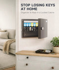 16 Key Wall Mounted Lock Box With 3 Digit Combination Lock And Backup Key for organizing keys in home entryway