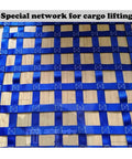 Rope Lifting Net For Cargo Hoisting Heavy Duty Nylon Sling Net with tear-resistant construction and reinforced stitching.