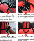 Inflatable Handheld Wing Foil Kite For Wind Wing Foiling And Kitesurfing features power handle, quick inflation, safety wrist rope, dual airbags