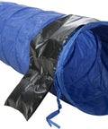 Dog Agility Tunnel For Training And Fun, 78.7 Inch Long And 15.7 Inch Diameter, Durable Indoor Outdoor Tunnel in blue and black