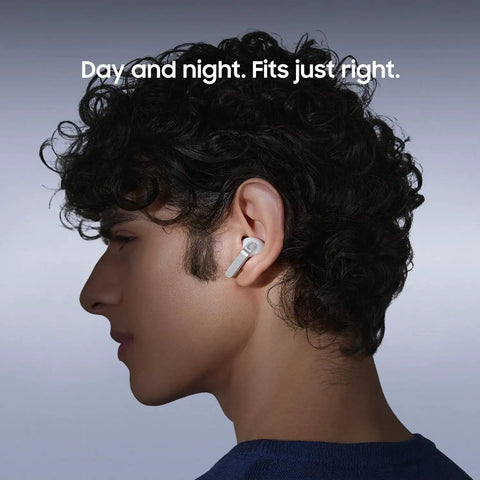 Person wearing Galaxy Buds 4 Pro 2026 AI True Wireless Earbuds With Hi-Res Audio And 2-Way Speaker ANC 2.0 in ear