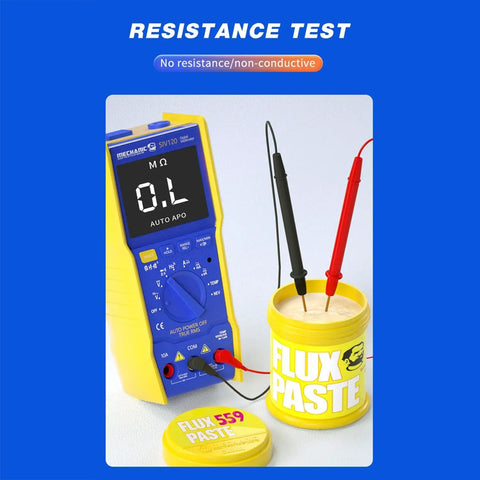 Multimeter testing Lead Free Solder Paste Flux No Clean for SMD PCB BGA Rework and Soldering Repair Tool, Pro Grade Quality