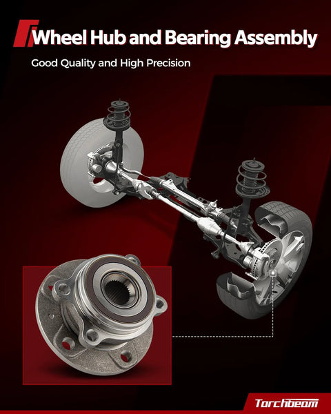 Front Wheel Bearing And Hub Assembly 513354 For Mazda 3 2014 Through 2018 And Mazda CX 3 2016 Through 2021 front view
