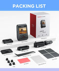 Front Car Dash Cam A119 V3 2K 2560X1440P Quad HD Plus 60fps With 5MP STARVIS Sensor components and accessories included