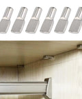 120 Packs 5mm Shelf Pins Spoon Shape Support Pegs For Cabinets And Furniture, Stainless Steel, installed in cabinet