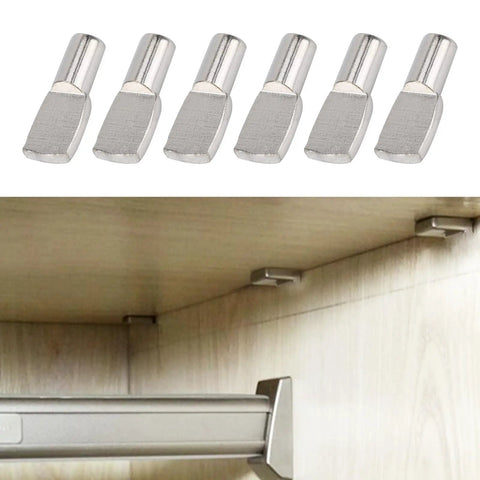 120 Packs 5mm Shelf Pins Spoon Shape Support Pegs For Cabinets And Furniture, Stainless Steel, installed in cabinet