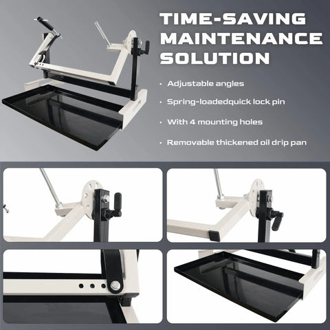 Beefy Motorcycle Engine Stand For Vertical Single Cylinder 2 Stroke And 4 Stroke Engines Eight Angle Adjustable Mount